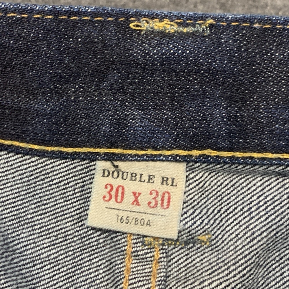 Double RL Men's Slim Fit American Woven SELVEDGE Denim Jeans Button Fly- 30x30 - Picture 9 of 15